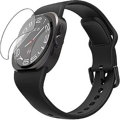 Hama Super Hybrid Displayschutz mit Montagehilfe für Samsung Galaxy Watch Ultra, 47mm, transparent/schwarz - Bild 1
