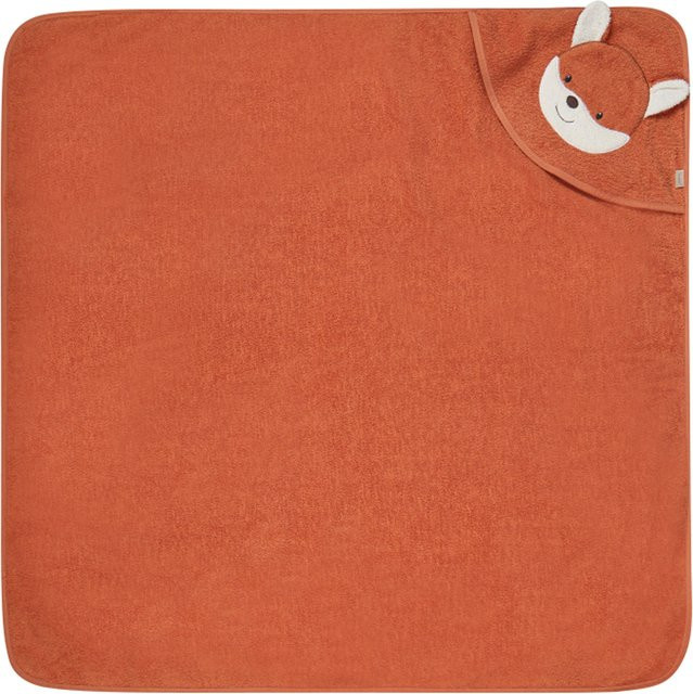 Sterntaler Kapuzenbadetuch Fuchs Filou aus Baumwolle in Orange, B/H: 100 x 100 cm - Bild 1