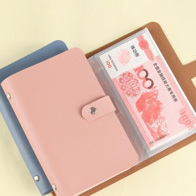 Papier-Währungs-Sammelbuch in Rot mit 100 Blättern zur Aufbewahrung von Geldscheinen und Gedenkbanknoten - Bild 1