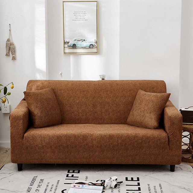 BC-Warm Home All-Inclusive Stretch-Sofabezug, braun, rutschfest und elastisch, Breite: 145-185 cm - Bild 1