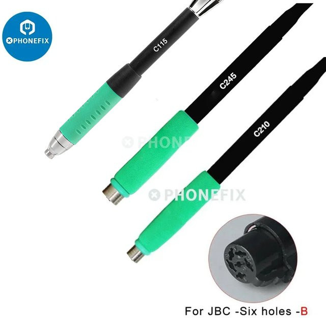 PHONEFIX Universeller Lötstation-Griff C210 C245 in Schwarz für Sugon Aifen Aixun und T245/210/115 Lötgeräte - Bild 1