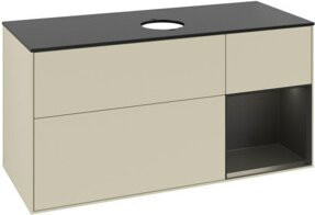 V&B Waschtischunterschrank Finion in Blau und Grau lackiert, Breite: 120 cm, Tiefe: 50,1 cm, Höhe: 50,1 cm - Bild 1
