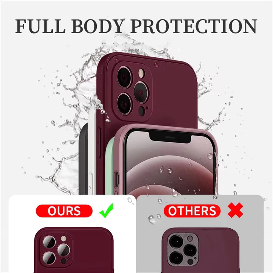 Silikon Schutzhülle für iPhone 11 bis iPhone 16 Pro Max in Rot - Bild 6