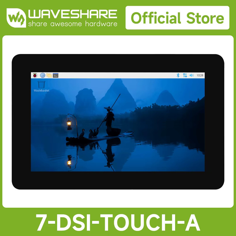 Waveshare 7-Zoll DSI kapazitiver Touchscreen mit IPS-Panel und 10-Punkt-Touch in Schwarz für Raspberry Pi 5/4B/3B/3B+ - Bild 2