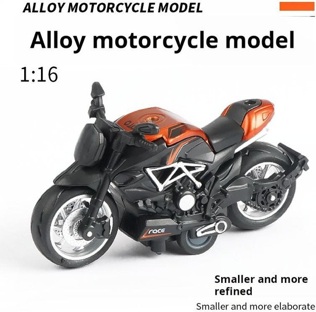 Linyi toy car Motorrad Street Sportbike Adv, 1:16 Maßstab, Pull-Back, ab 14 Jahren - Bild 1