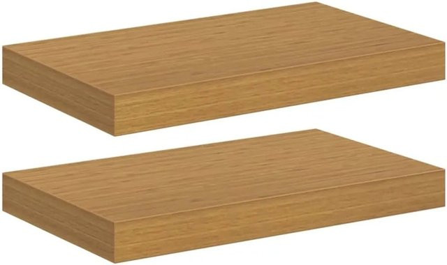 vidaXL Wandregal Set 2 Stück Beige aus Holzwerkstoff B: 40 cm, T: 23,5 cm, H: 4 cm - Bild 1