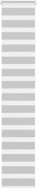 vidaXL Doppelrollo Day and Night Hellgrau gestreift aus Polyester, B: 50 cm, H: 230 cm - Bild 1