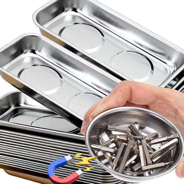 Magnetische Edelstahl-Werkzeughalter Ablage in Silber zur Organisation von Kleinteilen - Bild 1
