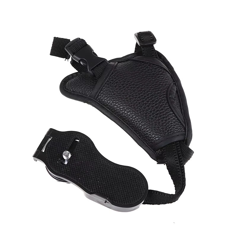 KOQZM Hand Grip Kamera Strap aus PU Leder in Schwarz für DSLR Kameras - Bild 4