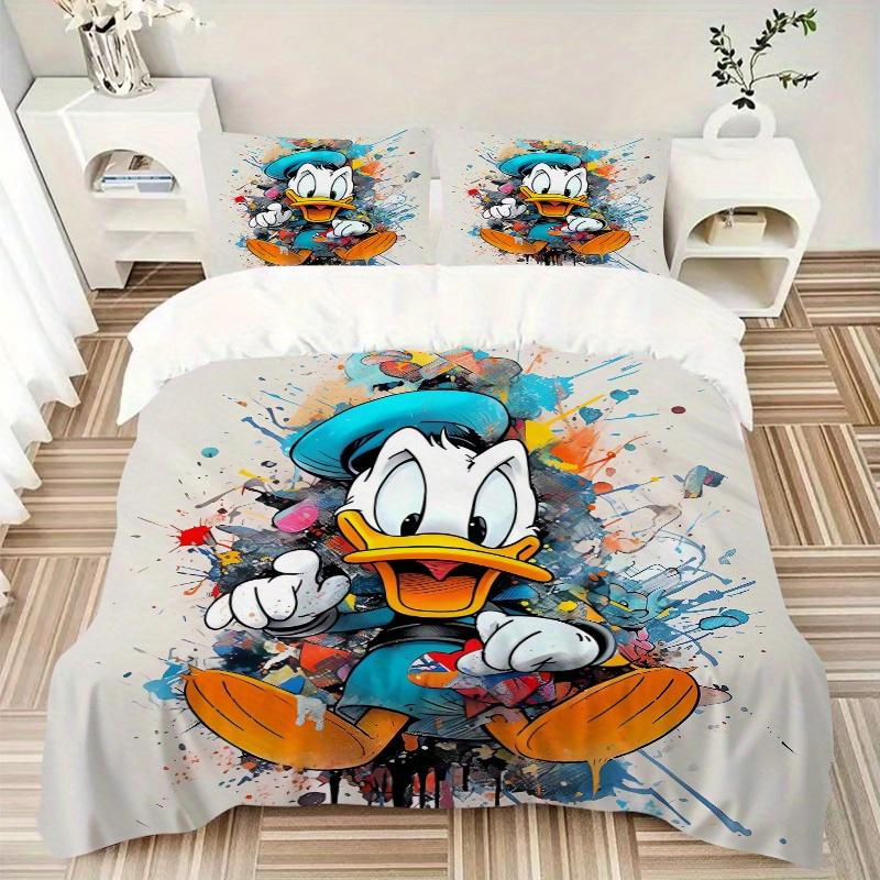 3-teiliges Donald Duck Kunst Bettwäsche-Set von cy seven in Multicolour, bestehend aus Bettbezug und Kissenbezügen, B/H: 135 x 200 cm - Bild 2