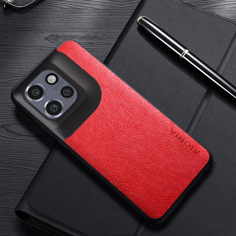 Luxus Leder Business Schutzhülle für Motorola Moto G85 G55 G45 G35 G56 G86 G15 Power G05 E15 G04 Edge 50 Neo in Braun - Bild 1