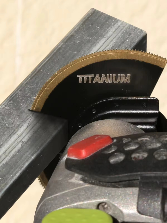 Vearter 3-teiliges Titan-beschichtetes Oszillierendes Multitool Halbkreissägeblatt-Set in Gold für Metall und Holz - Bild 6