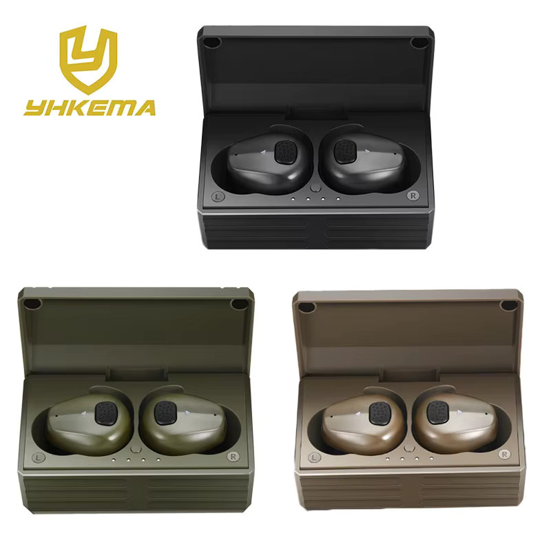 YHKEMA Taktische EB10 Bluetooth In-Ear Ohrstöpsel mit Noise Cancelling und Sound Pickup in Schwarz - Bild 3