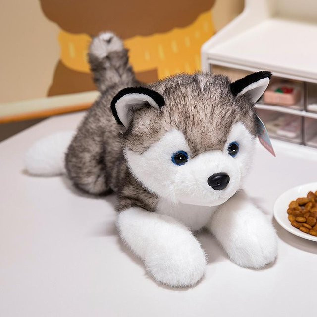 Kidsly Husky Plüschtier, graue Stoffpuppe, 40cm - Bild 1