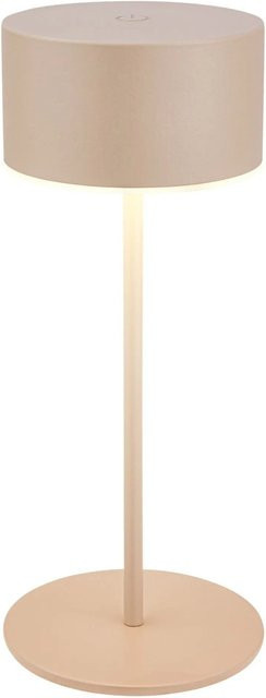Brilo Akku-LED-Tischleuchte Kira Beige dimmbar mit Touch-Funktion, Höhe: 19 cm, Durchmesser: 8 cm - Bild 1