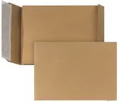 POSTHORN Faltentasche ohne Fenster DIN C5 braun selbstklebend aus Kraftpapier und Wellpappe - Bild 1