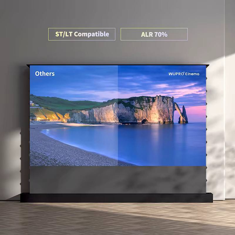 Wupro Elektrische ALR Projektionsleinwand aus schwarzem Kristallstoff für LT-Projektoren, 92–120 Zoll, 8K und 3D-Anti-Licht, ultradünnes Design - Bild 4
