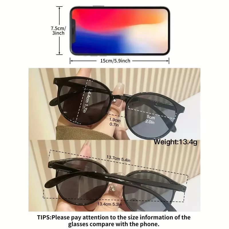 CAIPAI Sonnenbrille, Unisex, Vollrand, Round, Kunststoff, Black - Bild 3