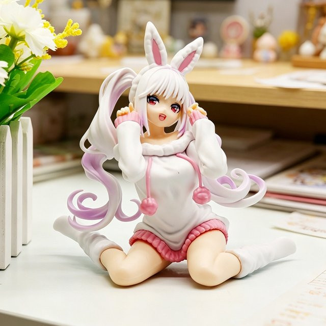 Bandai Anime-Mädchen-Figur, Katzenohren, Skulptur - Bild 1