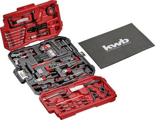 kwb Werkzeugkoffer 125-teiliges Werkzeug-Set in Rot/Schwarz aus Kunststoff und Metall - Bild 3