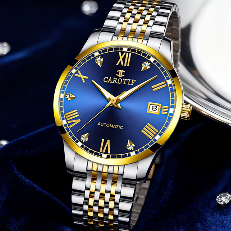 CAROTIF Armbanduhr, Analoguhr, Edelstahl, Silber, Datum, Herren - Bild 4