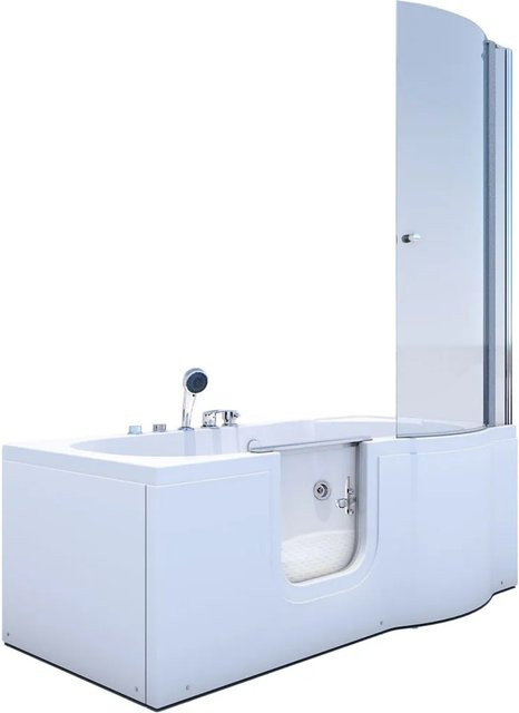 AcquaVapore Seniorendusche und Wanne mit Whirlpool S12D-EH-WP-L in Weiß, B/T/H: 170 x 85 x 150 cm - Bild 1