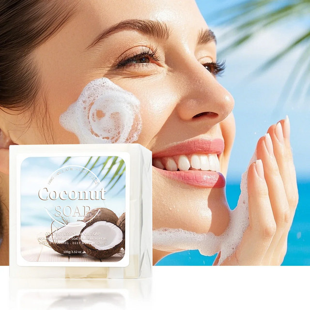 B+ Kokosmilch Bio Seife mit Ziegenmilch, 100g, für Gesicht und Akne - Bild 1