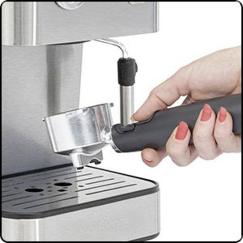 Proficook PC-ES 1209 Espressomaschine mit Siebträger aus Edelstahl in Silber mit 850 W - Bild 1