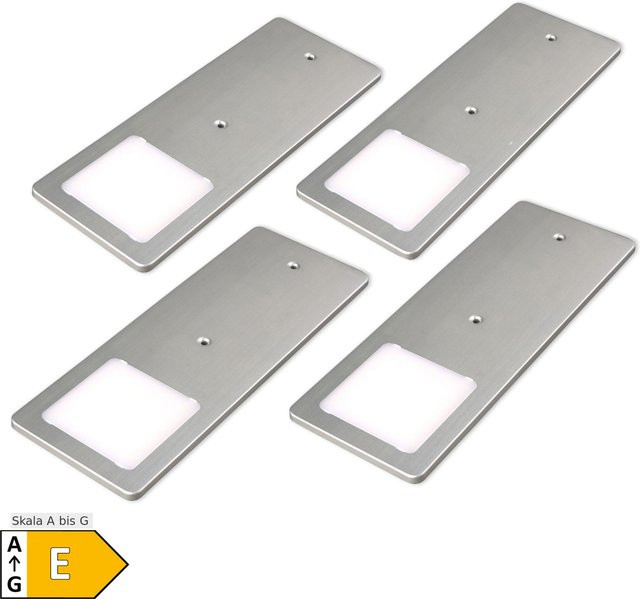 4er Set LED Unterbauleuchten TooFlat in Neutralweiß für Küche, Wohnraum und Schlafzimmer - Bild 1
