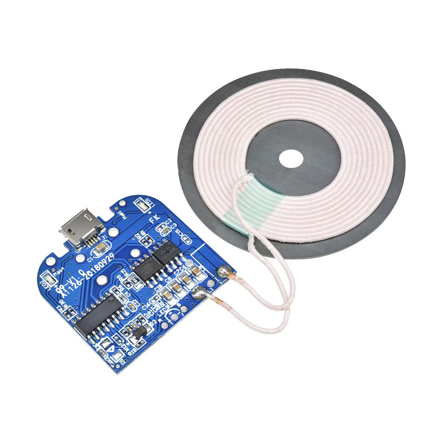Drahtloses Lade-Modul 5W mit Micro USB Empfänger, DC 5V 2A, Blau - Bild 2