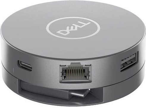 Dell 6-in-1 USB-C Multiport Adapter DA305 Dockingstation in Silber/Grau mit HDMI, DisplayPort, USB-C und Ethernet/LAN für 4K UHD - Bild 1