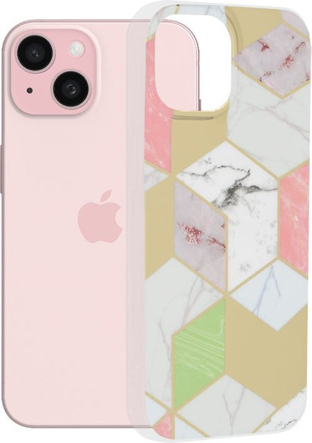 Techsuit Handyhülle für Apple iPhone 15 in Lila mit Marble Design - Bild 1