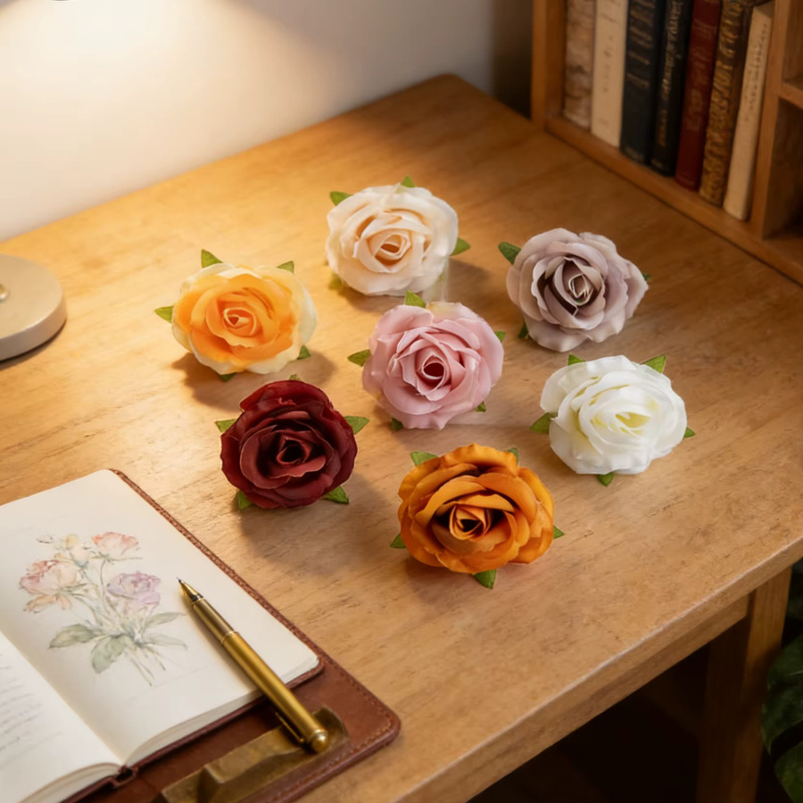 Künstliche Rosenköpfe in Multicolour für DIY-Dekorationen, Hochzeiten und Valentinstag - Bild 3
