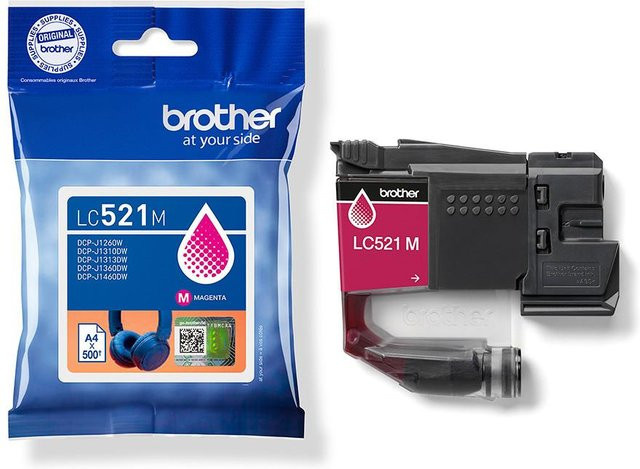 Original Brother LC-521M Tintenpatrone Magenta für Inkjet-Drucker - Bild 1