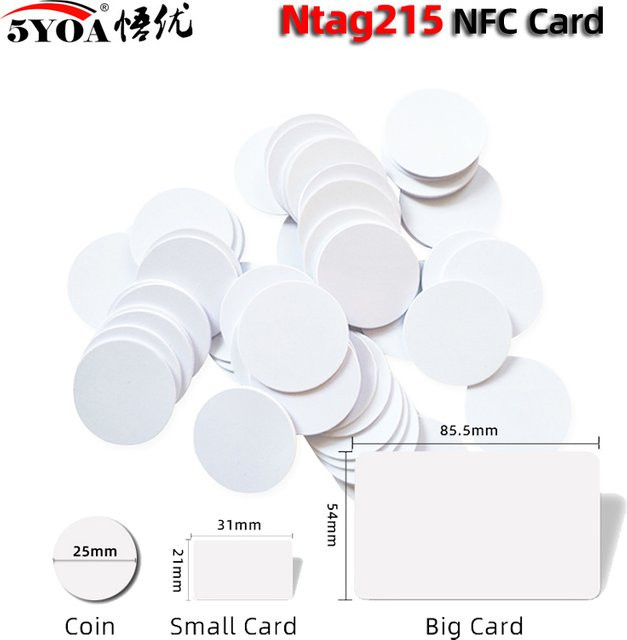 10 Stück NTAG215 NFC-Kartenanhänger in Weiß, kompatibel mit Tagmo und allen NFC-fähigen Mobiltelefonen - Bild 1