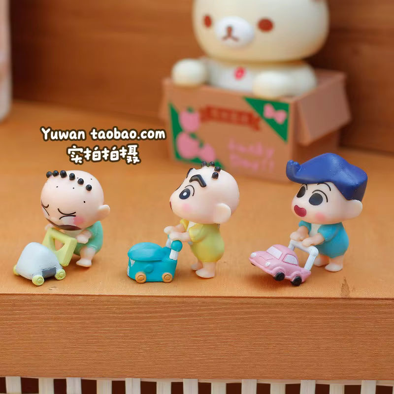 Bandai Crayon Shin-chan Baby Handwagen-Serie Blindbox Sammelfiguren aus Kunststoff, mehrfarbig - Bild 4