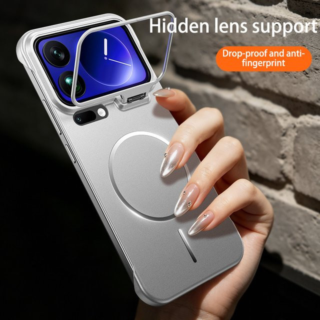Stoßfeste MagSafe Magnetische Schutzhülle für Xiaomi 17 Pro Max, 15, 14 Pro in Orange, Matt - Bild 1