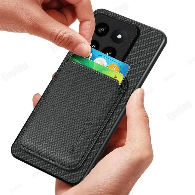 2-in-1 Magnetische Brieftaschenhülle für Honor 400 Pro und Honor 400 Lite mit abnehmbarem Kartenhalter und kabellosem Ladegerät, Schwarz - Bild 1