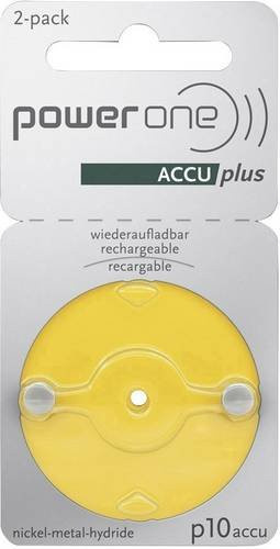 Powerone P10 Hörgeräteakku ZA10 NiMH 12 mAh 1.2V gelb 2er-Pack - Bild 1