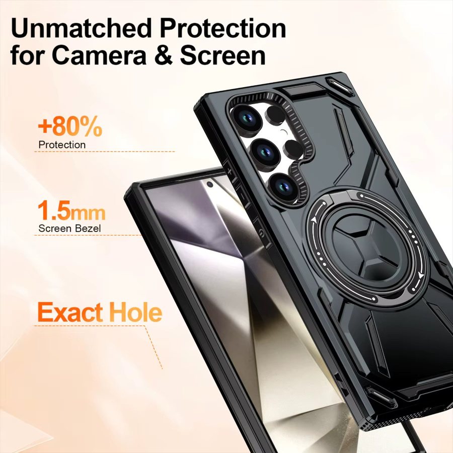 Magnetische Schutzhülle mit Ständer für Samsung Galaxy S25 FE S26 Ultra S24 S23 S22 Plus A26 A17 A36 A56 A07 A06 A16 von szHAIyu in Blau oder Schwarz - Bild 2