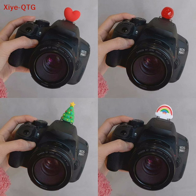 SDJZT Blitzschuhkappe im Cute Love Cloud Design für SLR-Kameras, Staubschutz für 200d, XT30, XT4, 5, Mehrfarbig - Bild 1