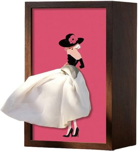 NovaLight Taschentuchbox Ballerina aus Walnussholz in Multicolour - Bild 1