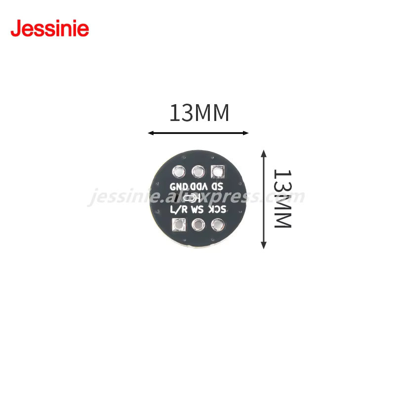 Jessinie I2S MEMS Omnidirektionales Mikrofonmodul ICS-43434 INMP441 in Schwarz für ESP32 - Bild 2