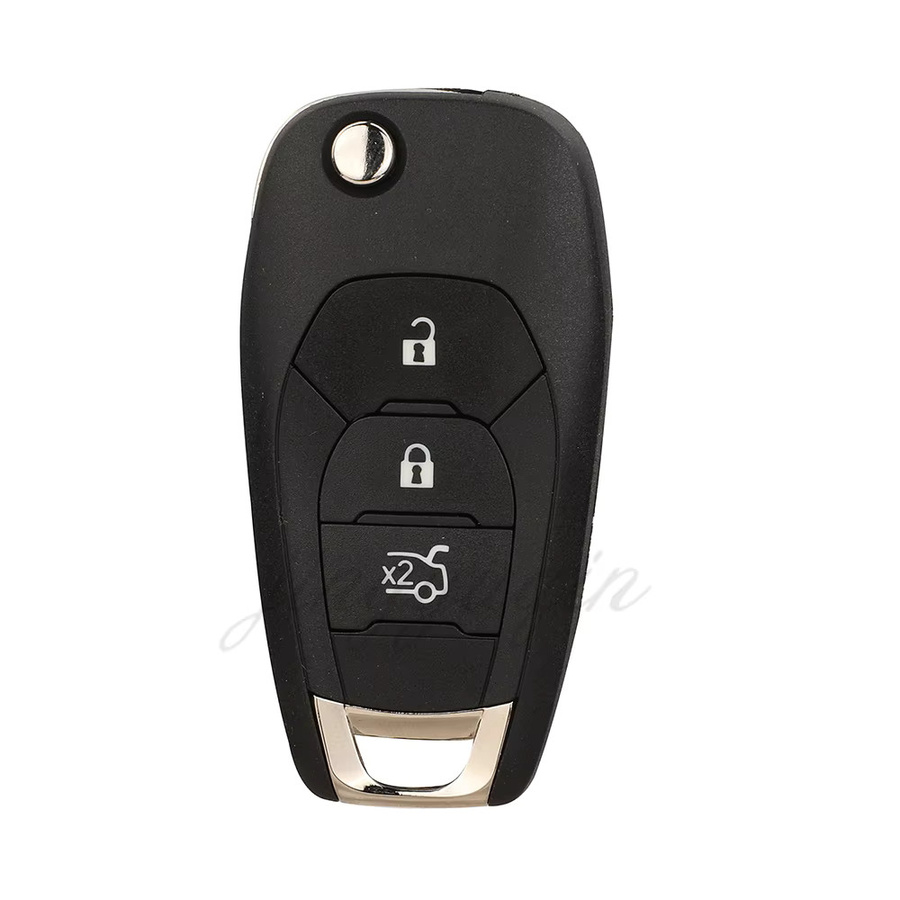 Jingyuqin Fernbedienung Auto Schlüsselanhänger mit 4A Chip für Chevrolet Cruze, Cavalier, Trax und Sonic, Farbe: Schwarz, 433,92 MHz FSK - Bild 2