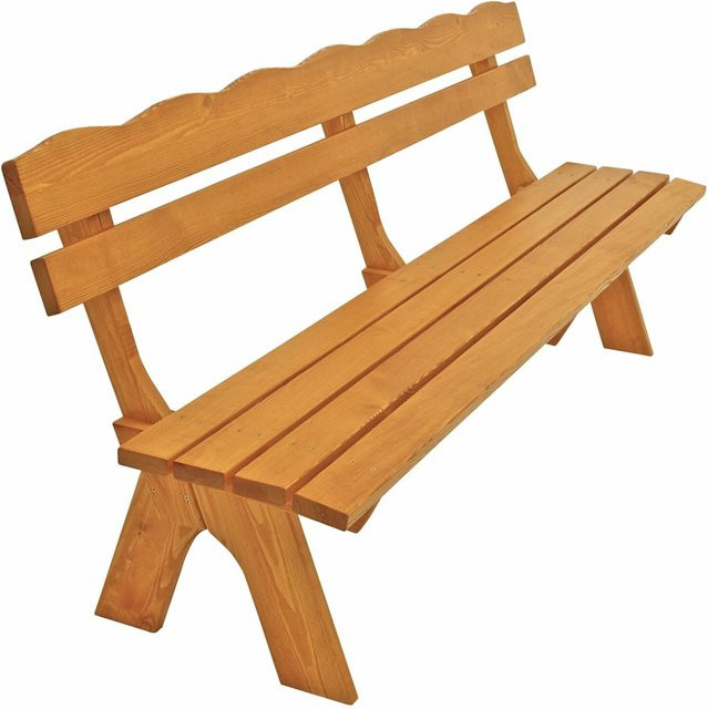 DEGAMO Gartenbank FREITAL 4-Sitzer aus Kiefer Massivholz in Braun - Bild 1