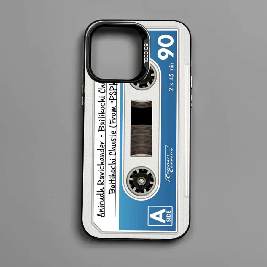 Etmakit Handyhülle im Vintage-Kassettenband-Design für iPhone 17 Air 16 15 14 13 12 11 Pro Max Plus Mini SE Retro-Stil Anti-Fall Schutzhülle - Bild 3