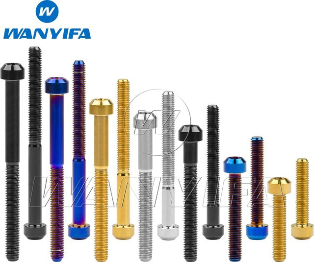 Wanyifa Titanschraube mit Torx-Kopf und Senkkopf, erhältlich in M5/M6 und verschiedenen Längen, Farbe Gold oder Multicolour - Bild 1