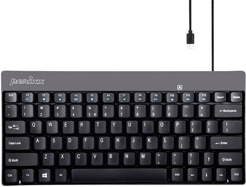 Perixx USB Membran-Tastatur mit QWERTZ-Layout in Schwarz - Bild 1