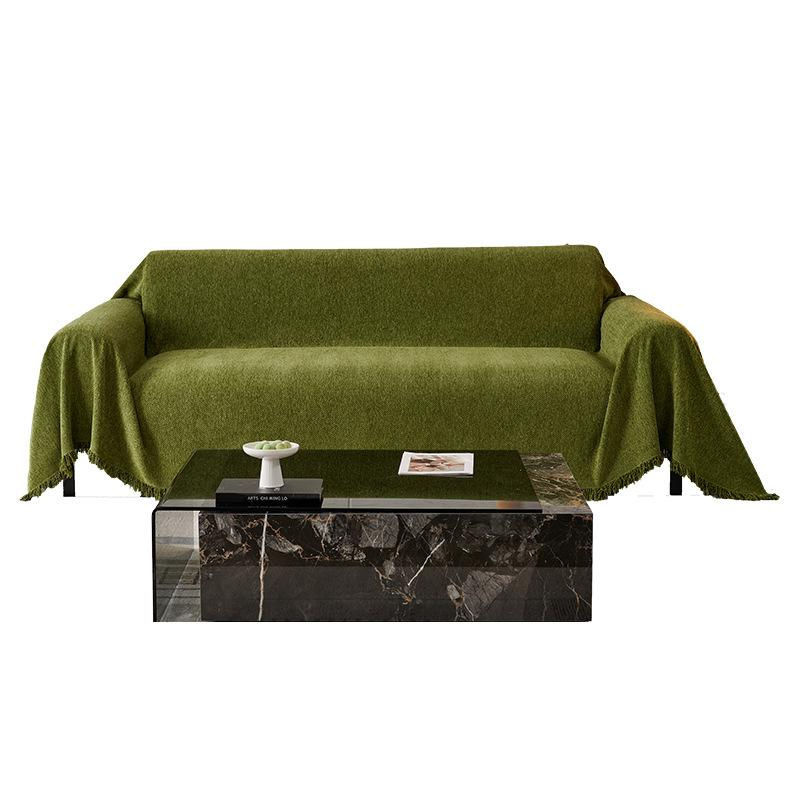 BC-Warm Home Universal Sofa-Bezug aus Chenille im Fischgräten-Design, Farbe: Grün, B: 180 cm, T: 130 cm - Bild 4