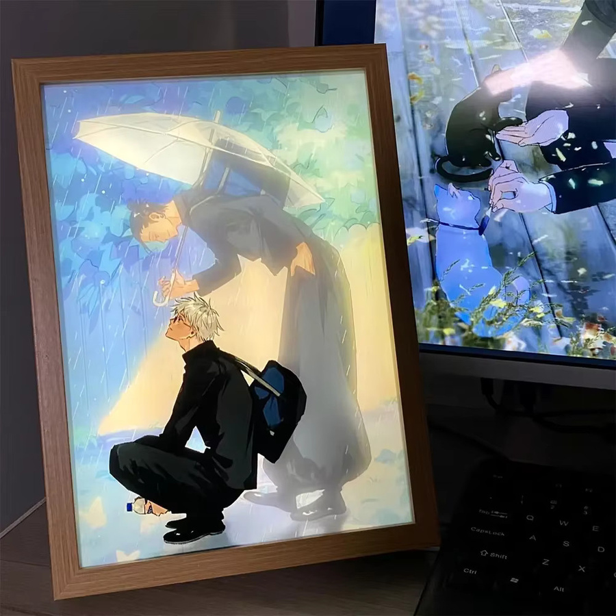 Bandai Jujutsu Kaisen LED Foto Rahmen mit integrierter LED Lichtmalerei als Anime Figur Deko Nachtlampe für dein Schlafzimmer - Bild 3